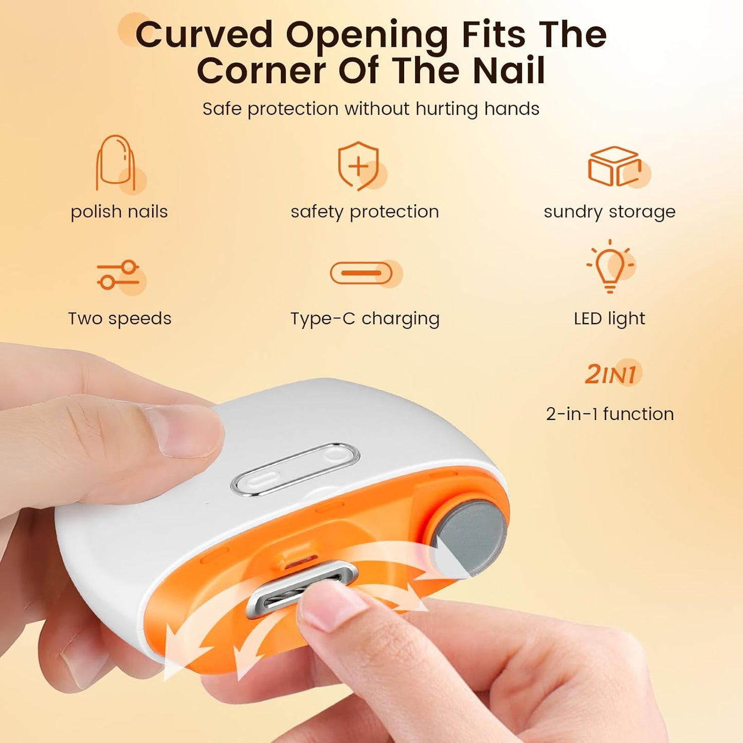 FabTrim™ 2-in-1 Electric Nail Clipper