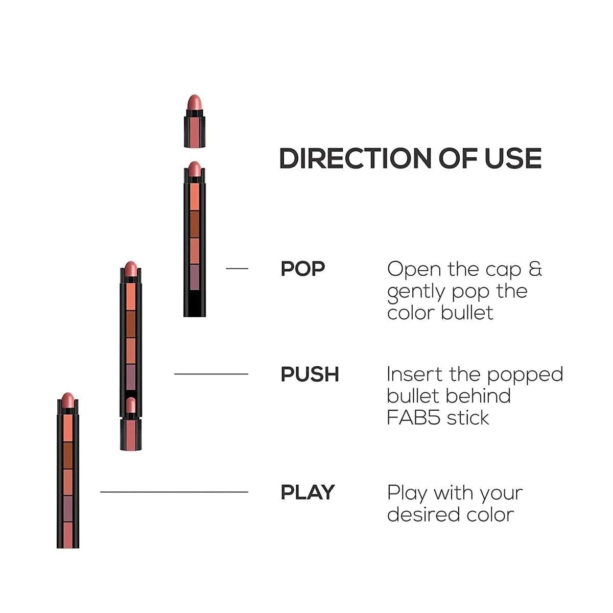Fab Stick 5 in 1 Matte Finish Lipstick (Pack of 2) - Fab Alchemy