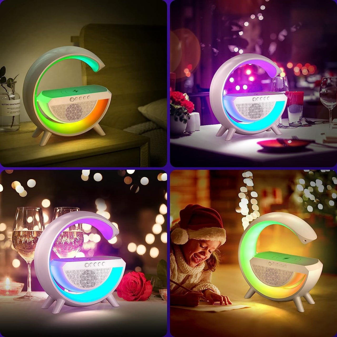 G-Shape LED Wireless Charging Speaker Lamp - Fab Alchemy