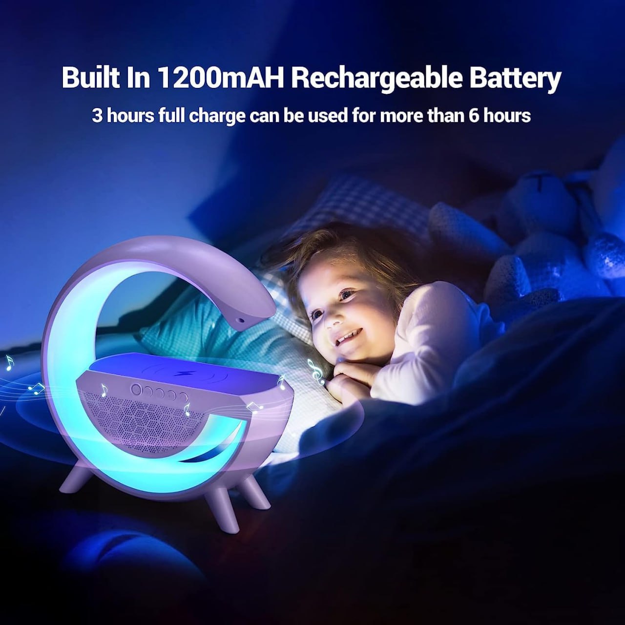 G-Shape LED Wireless Charging Speaker Lamp - Fab Alchemy