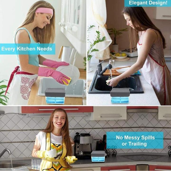 UPGRADED Liquid Soap Dispenser & Sponge Holder (WITH FREE SPONGE) - Fab Alchemy