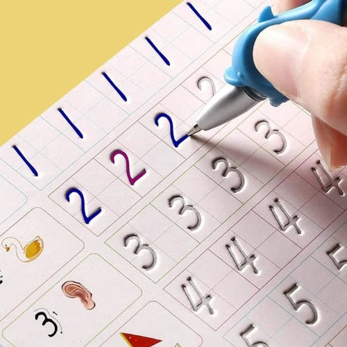 Magic Practice Copybook (4 Books + 10 Refills + 1 Pen) - Fab Alchemy