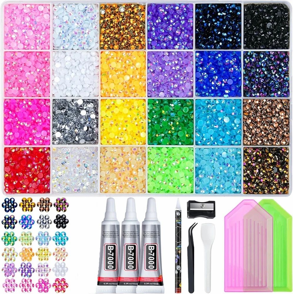FabDazzle™ 24-Colour Rhinestone Craft Kit main view