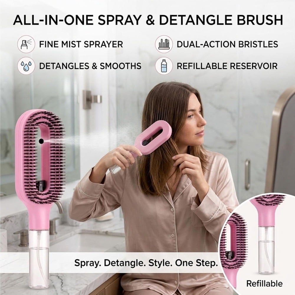 FabMistComb™ Refillable Spray Hair Brush