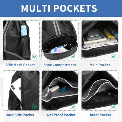 FabSprint™ Drawstring Gym Bag with Shoe Compartment