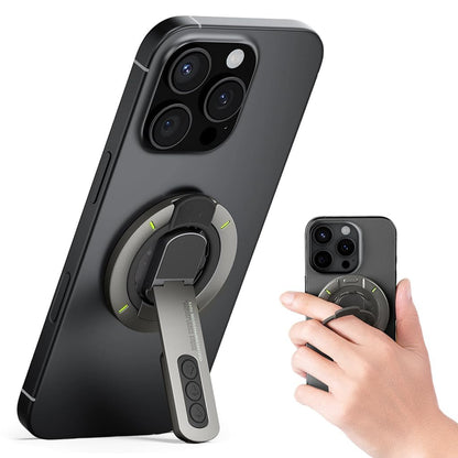 FabOrbitGrip™ 3-in-1 Magnetic Phone Stand (Grey) on a phone