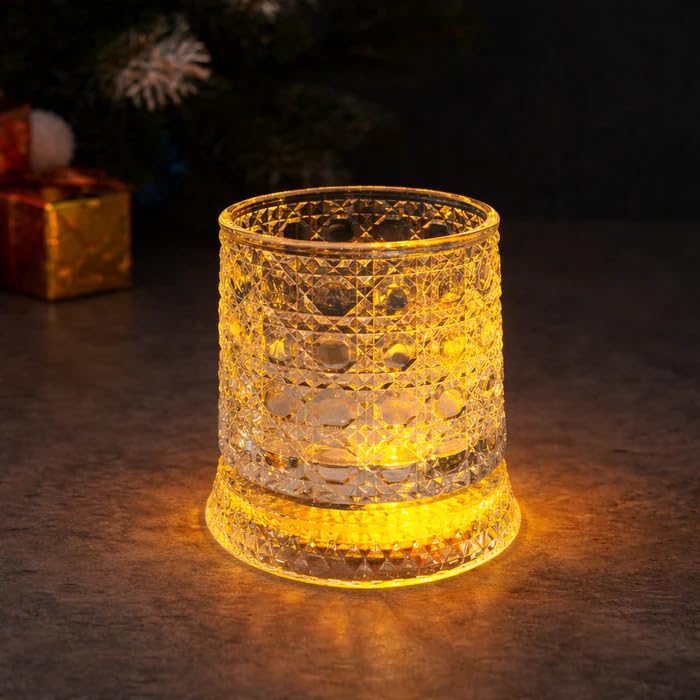 FabOrbitGlass™ Rotating LED Whiskey Glass