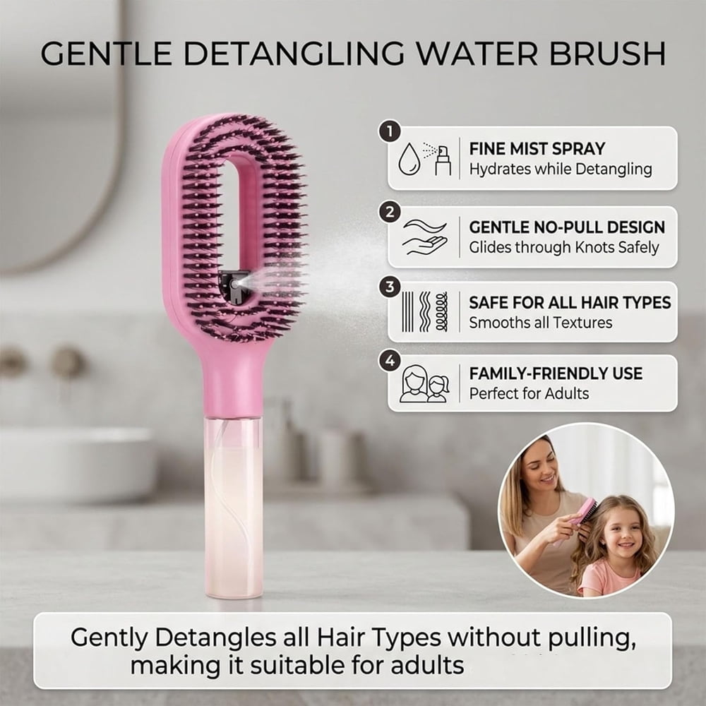 FabMistComb™ Refillable Spray Hair Brush