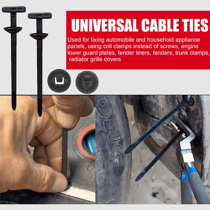 FabTieLock™ 150-Piece T-Style Automotive Cable Tie Set