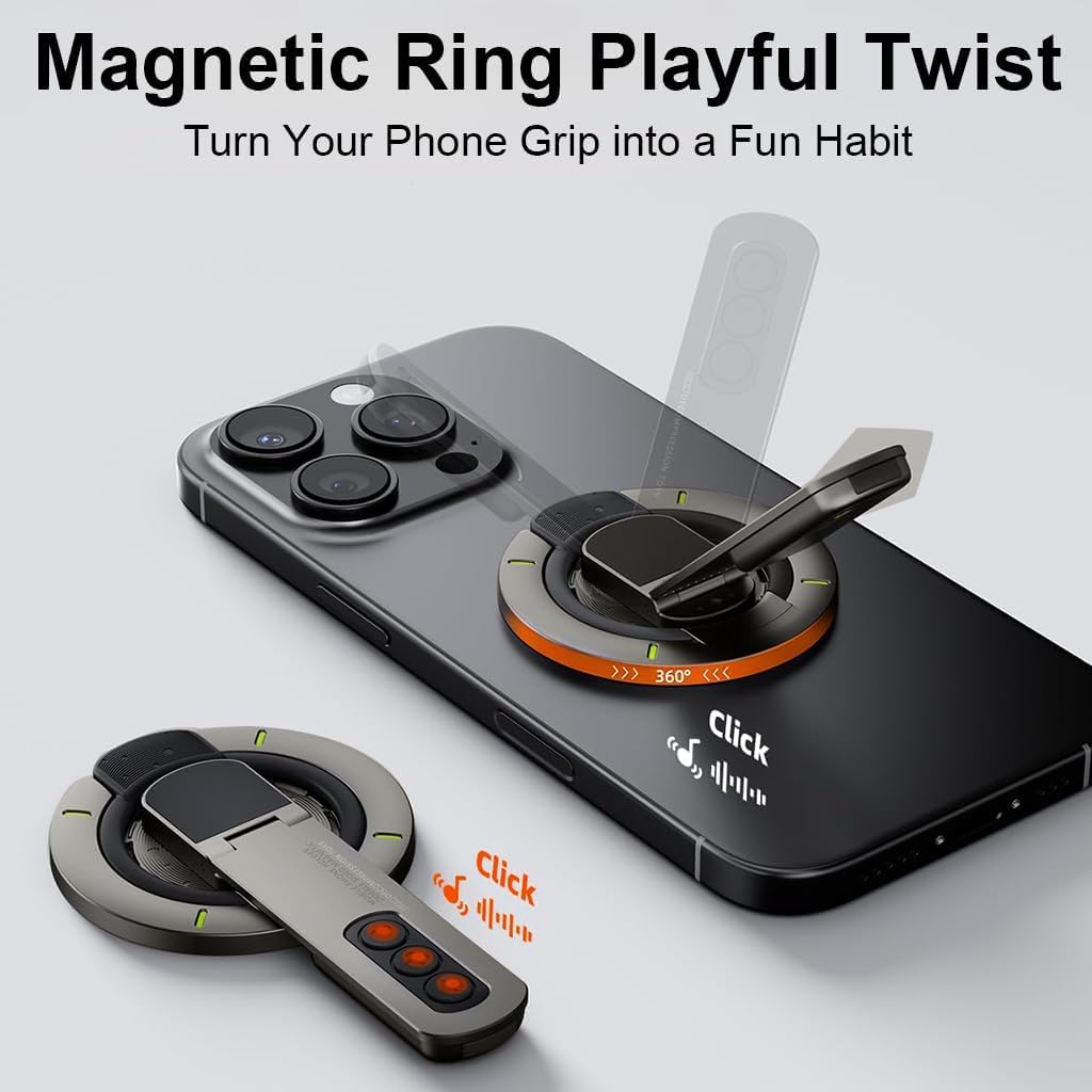 FabOrbitGrip™ 3-in-1 Magnetic Phone Stand (Grey) product view 2