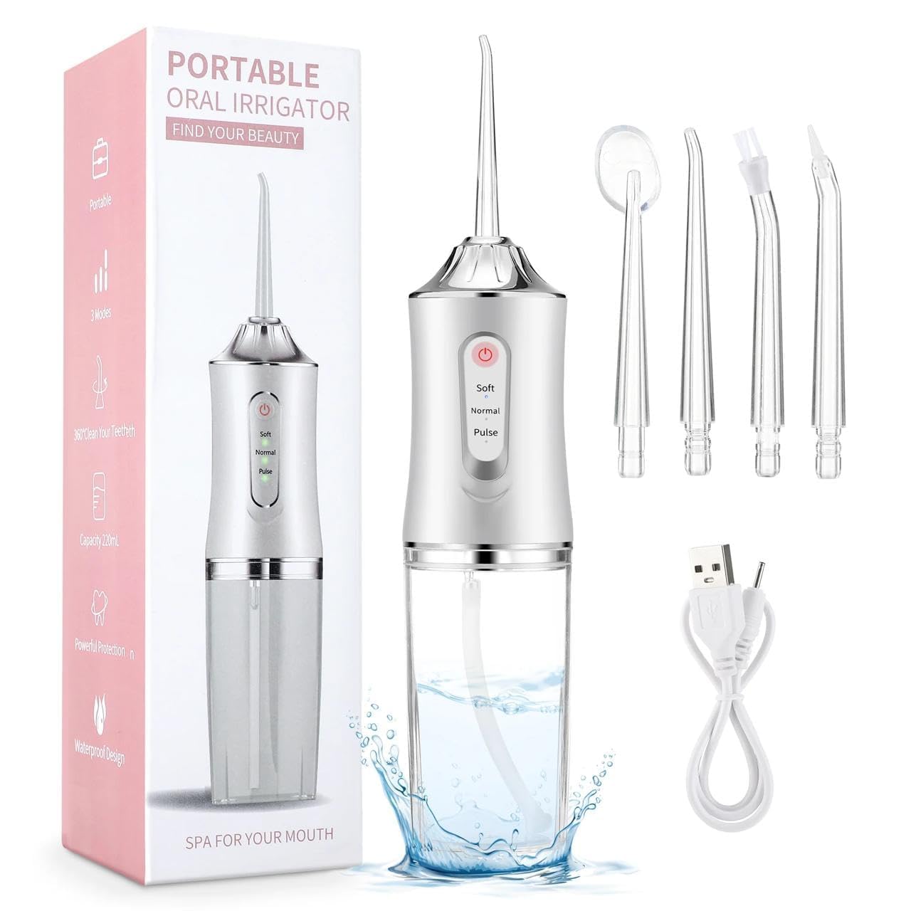 FabFresh™ Cordless Water Dental Flosser