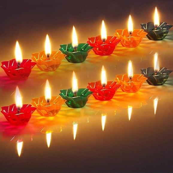 3D Reflection Diya (Set of 12) - Fab Alchemy