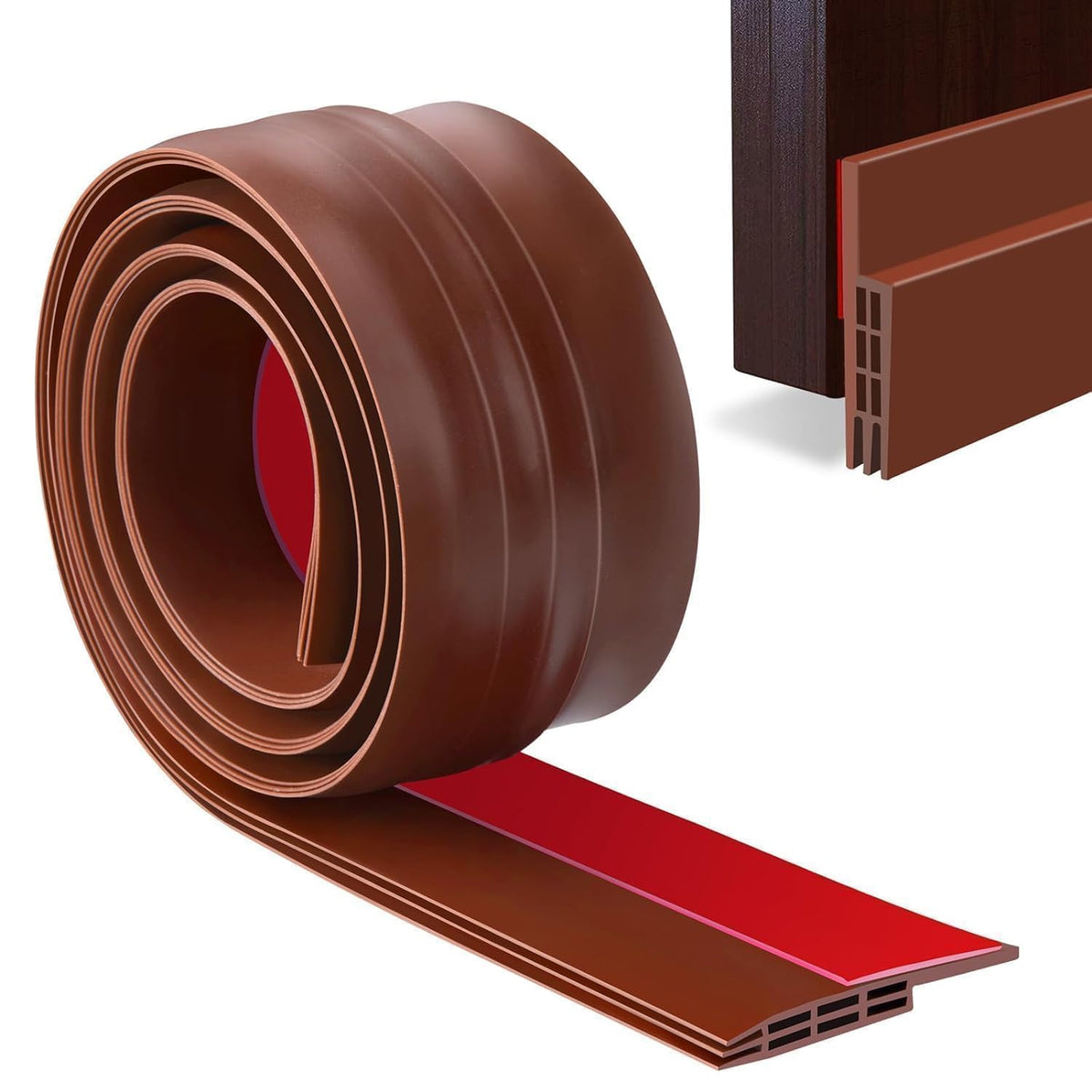 FabSealFlex™ Brown Door Bottom Sealing Strips (2pcs) product view 3