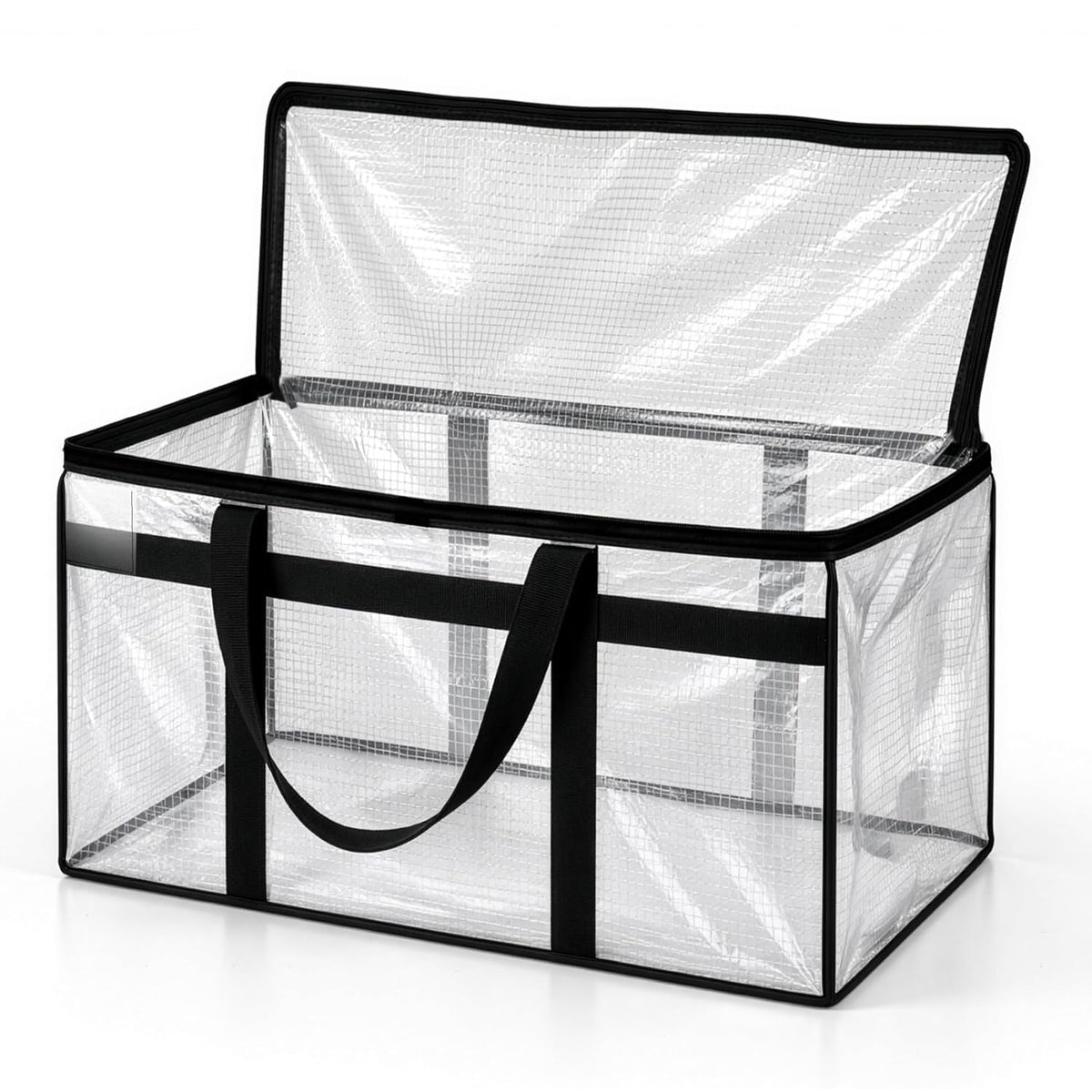 FabClearCarry™ Transparent Storage Bag (Black Trim) open product view