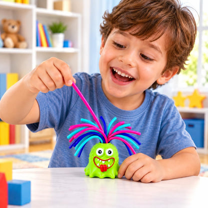 FabSqueak™ Pull-Hair Monster Fidget Toy