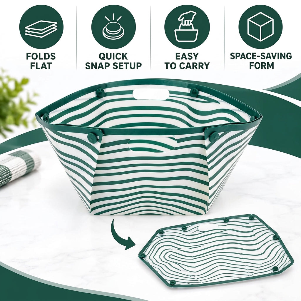 FabSnapNest™ Collapsible Storage Bowl (2pcs)