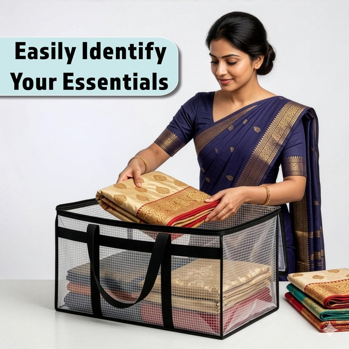FabClearCarry™ Transparent Storage Bag (Black Trim) product view 3