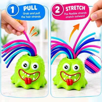 FabSqueak™ Pull-Hair Monster Fidget Toy