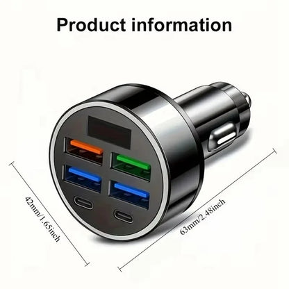 FabDriveCharge™ 6-Port Car Charger