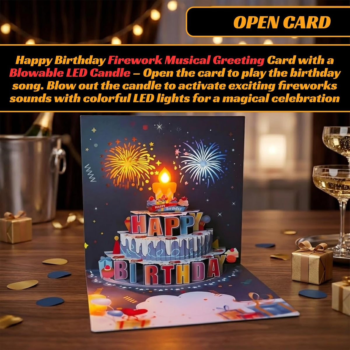 FabCelebrate™ 3D Musical Birthday Card