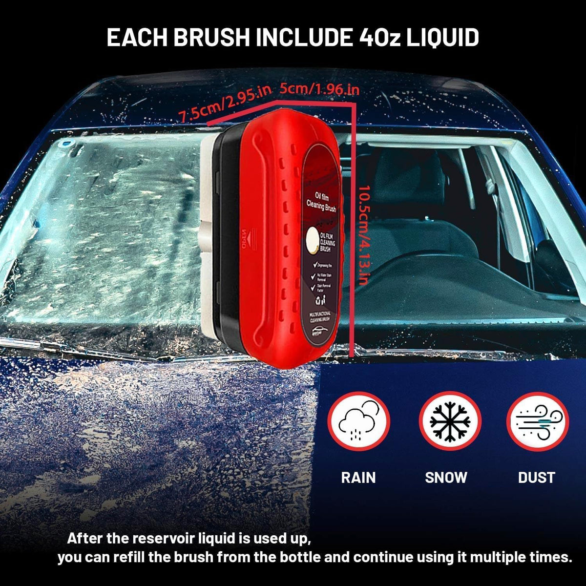 FabWindClear™ Car Glass Oil-Film Cleaning Applicator (2pcs)