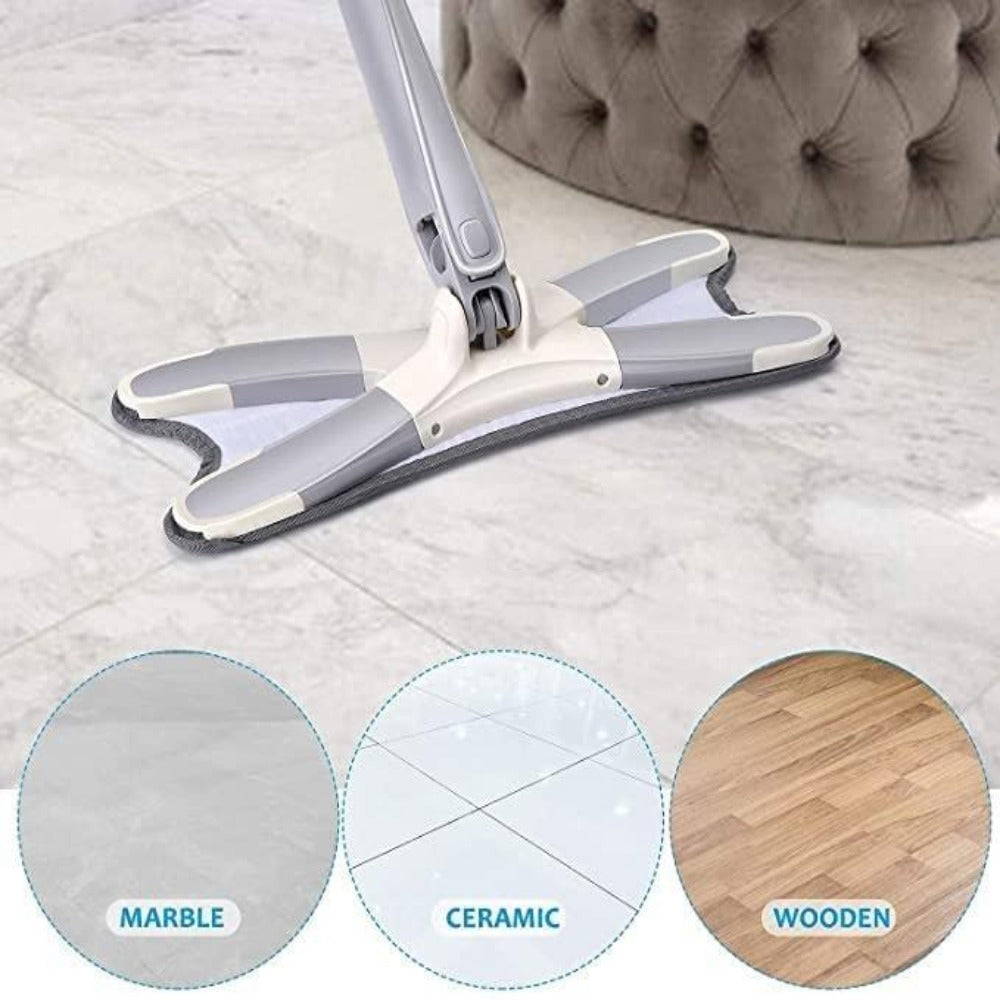 X Type 360 Degree Flat Hand-Free Wash Mop - Fab Alchemy