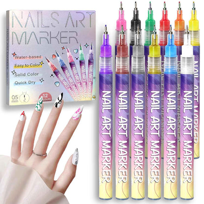 FabDoodle™ 12-Colour Nail Art Marker Set
