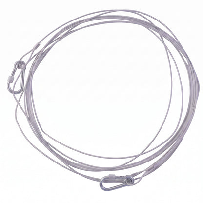 FabLine™ Steel Clothes Drying Rope with Hooks (2pcs, 5m each) view 2