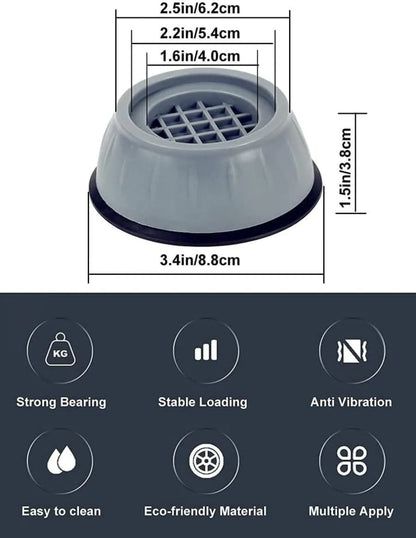 Anti-Vibration Washing Machine Pads - Pack of 4 Pieces - Fab Alchemy