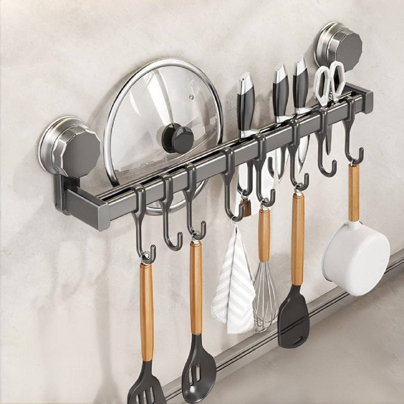 FabHookRail™ 8-Hook Suction Wall Rack - Fab Alchemy
