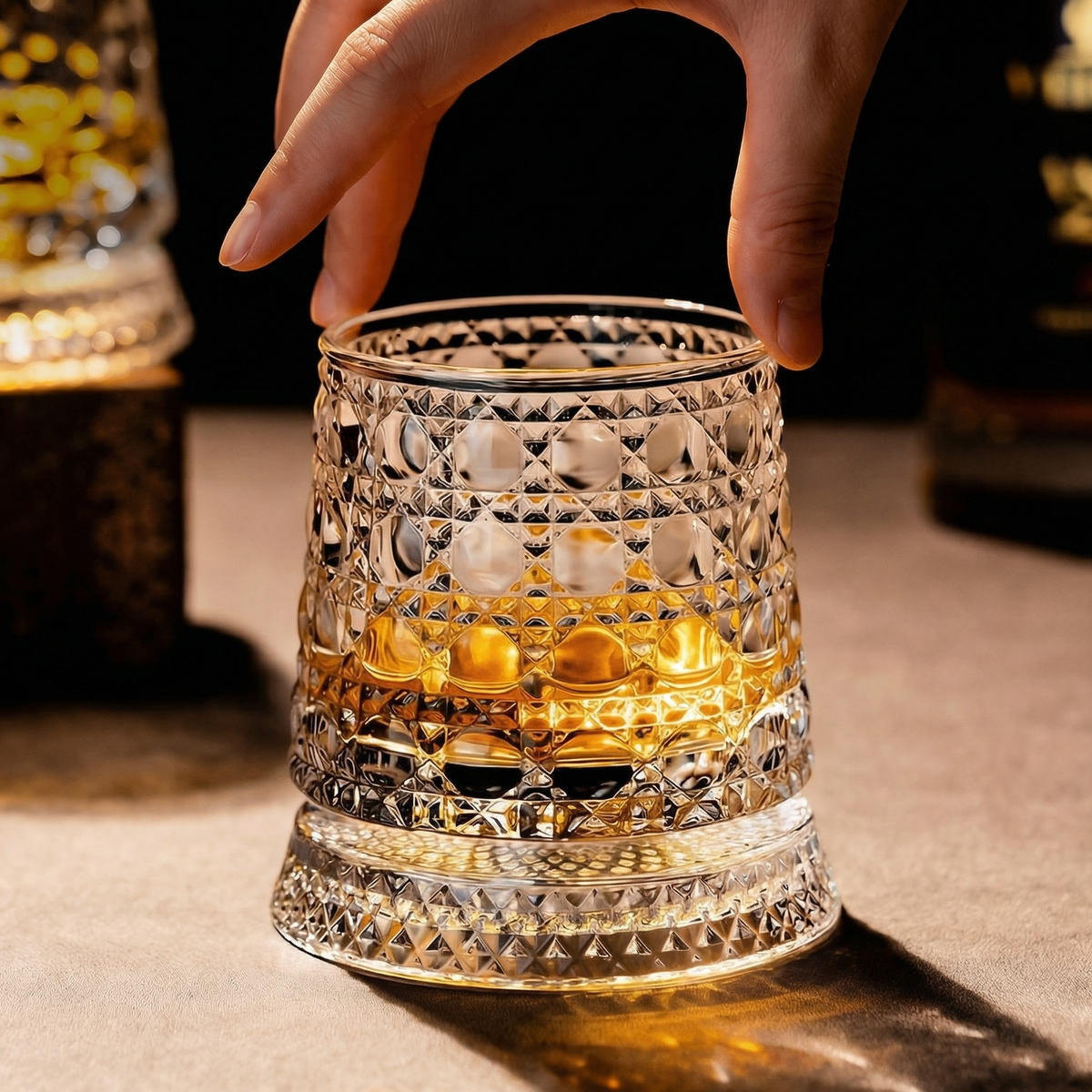 FabOrbitGlass™ Rotating LED Whiskey Glass