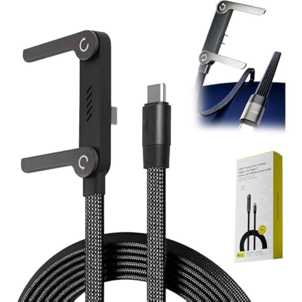 FabStandCord™ USB-C Cable with Foldout Phone Stand (2pcs) view 4