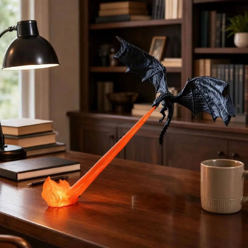 FabEmberWing™ Fire-Breathing Dragon Shelf Light - Fab Alchemy