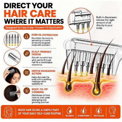 FabScalp™ Refillable Hair Oil Applicator Comb product view 2