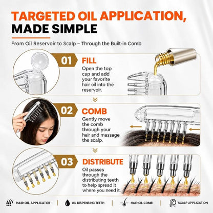FabScalp™ Refillable Hair Oil Applicator Comb product view 4