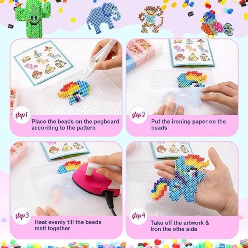 FabMosaic™ 24-Colour Mini Fuse Beads Craft Kit product view 4