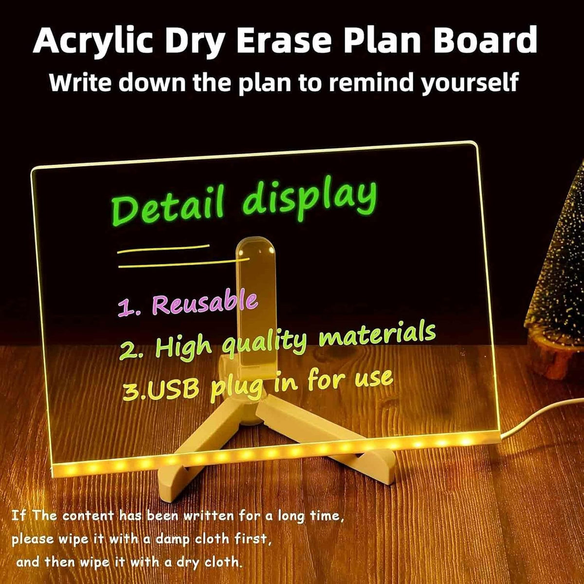 FabNote™ LED Acrylic Message Board