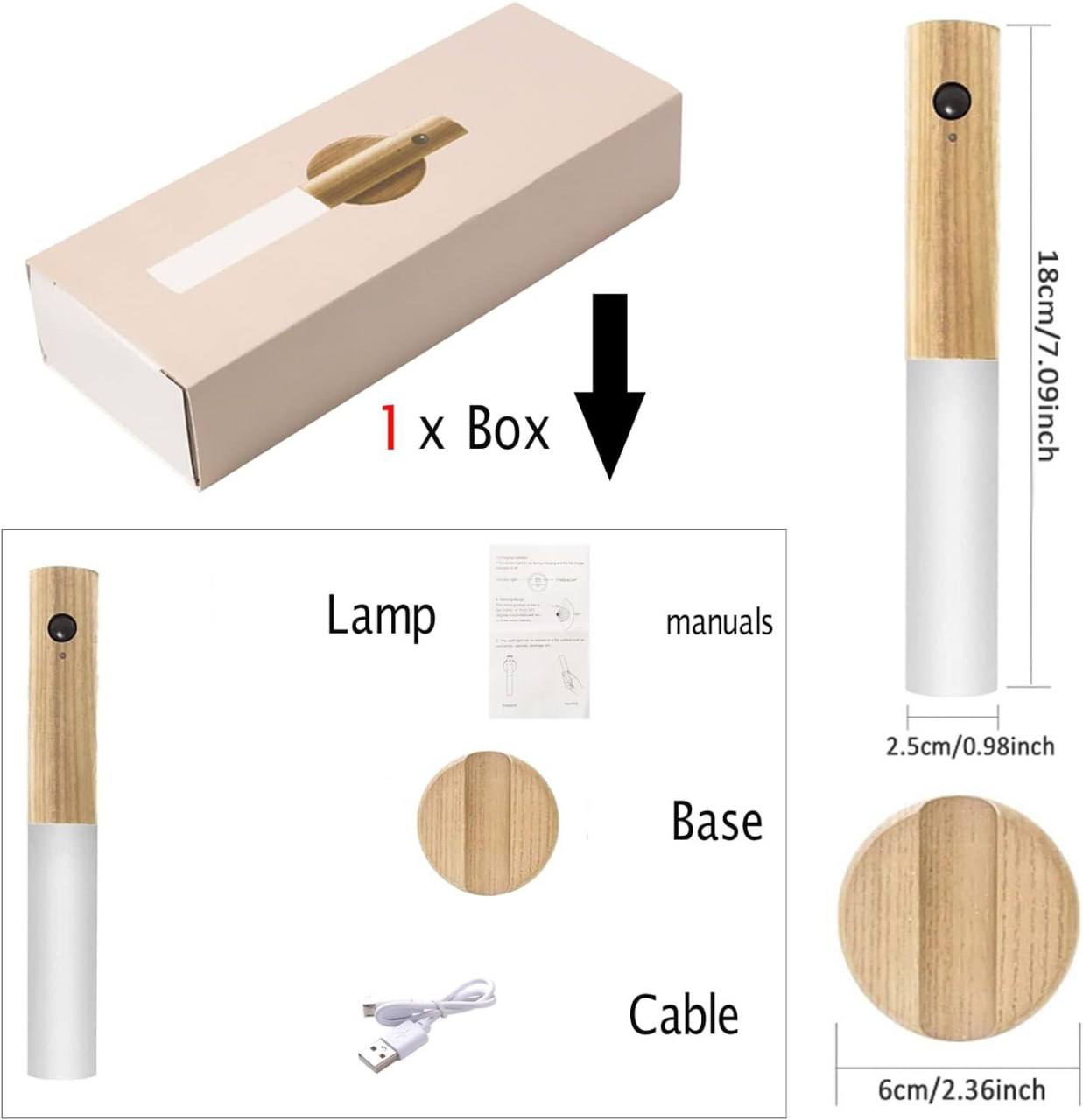 FabLit Magnetic Wood Stick Light - Fab Alchemy