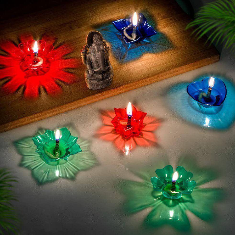 3D Reflection Diya (Set of 12) - Fab Alchemy