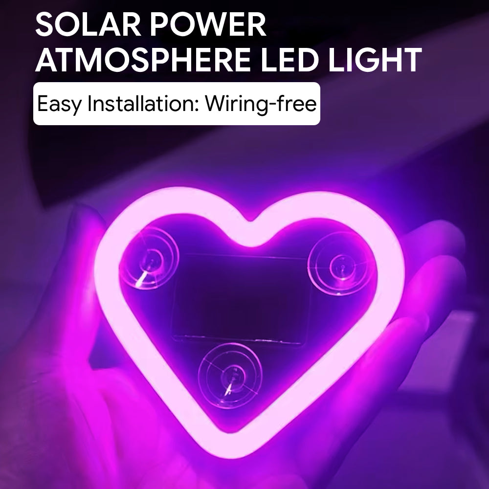 FabHeartBeam™ Solar Heart Car Window Light (Pink)