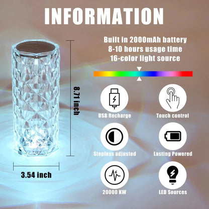Diamond Crystal Lamp (Multi-Color) - Fab Alchemy
