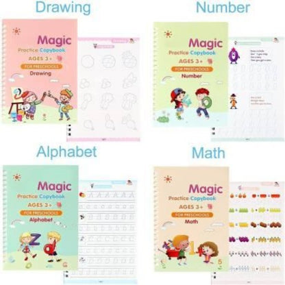 Magic Practice Copybook (4 Books + 10 Refills + 1 Pen) - Fab Alchemy